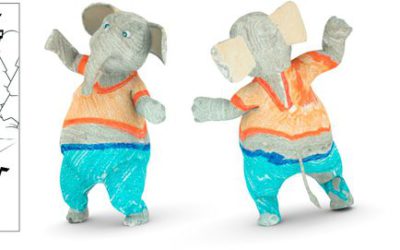 Live Texturing of Augmented Reality Characters from Colored Drawings