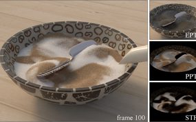 Efficient Rendering of Heterogeneous Poly-Disperse Granular Media