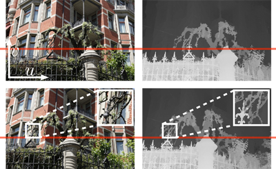 Scene Reconstruction from High Spatio-Angular Resolution Light Fields